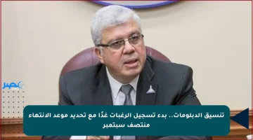 تنسيق الدبلومات.. بدء تسجيل الرغبات غدًا مع تحديد موعد الانتهاء منتصف سبتمبر